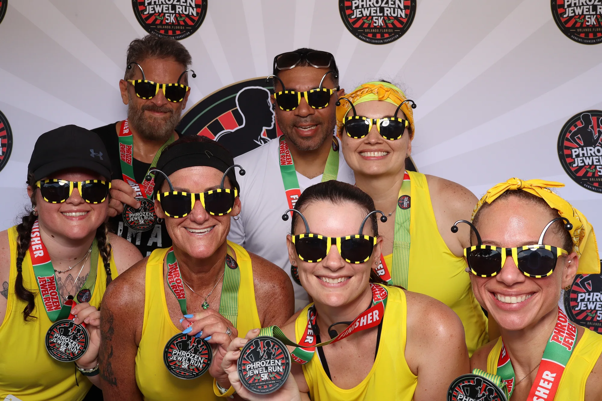 Participants at the Phrozen Jewel Run 5K photo activation